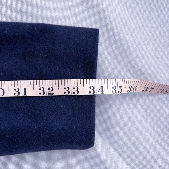 Cole Haan Navy Blue Wool Button Up Car Coat Size Small Classic Winter - Picture 10 of 12